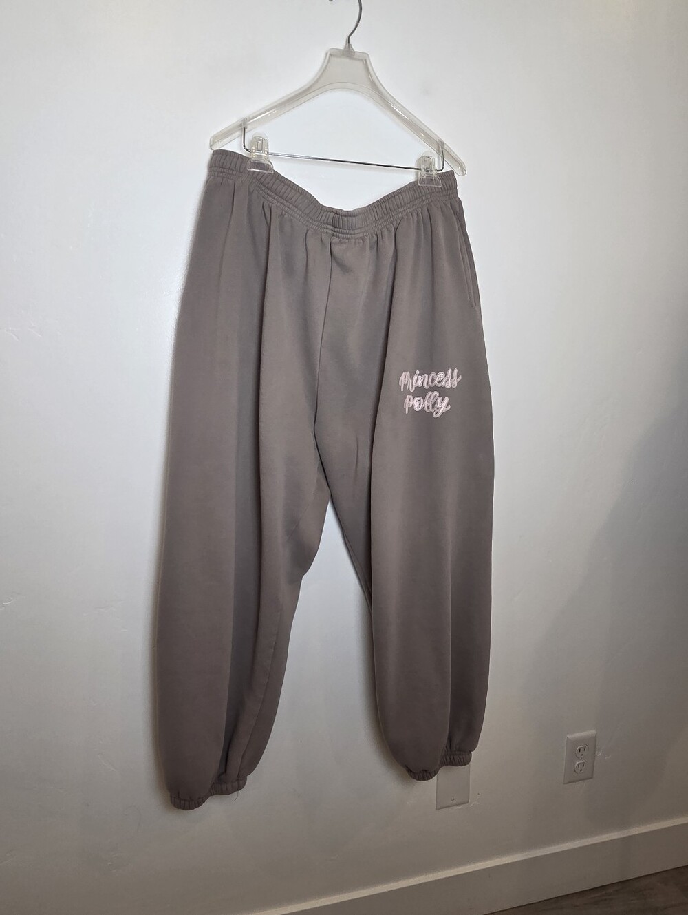 Princess Polly Oversized Jogger Pants Gray Cozy Loungewear Pajamas Baggy 2X 18